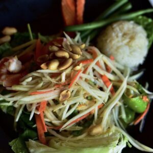 Som Tum Papaya with Sticky Rice 🌶️
